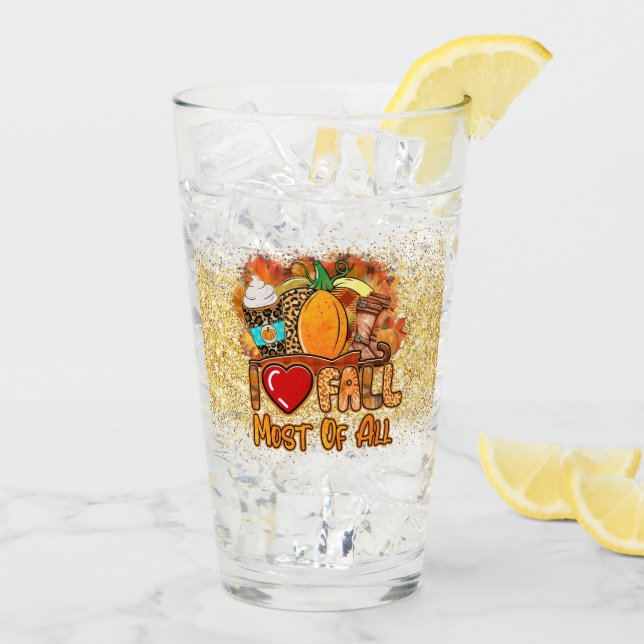 Liebe Herbst Herbst Anpassen Glas (Rückseite Ice)