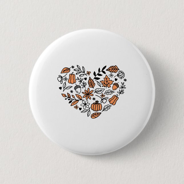 Liebe Herbst Y'all Leopard Pumpkin Herbstsaison Wo Button (Vorderseite)