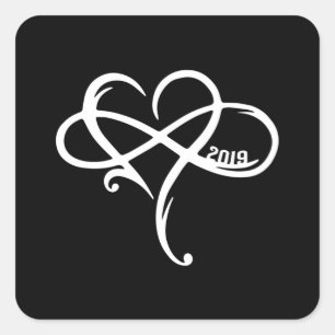 Liebe Herz 2019 Valentinstag Romantische Geschenki Quadratischer Aufkleber