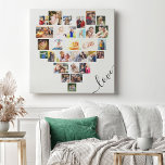 Liebe Herz 29 FotoCollage Stretched Canvas Print Leinwanddruck<br><div class="desc">Erstellen Sie Ihre eigene, herzförmige FotoCollage mit 29 Ihrer Lieblings-Familienfotos und wählen Sie selber aus. Die Fotovorlage ist für Sie ein Set, um Ihre Bilder in Reihen von links nach rechts hinzuzufügen. Die Collage besteht aus einer Vielzahl von Landschafts-, Portrait- und Quadrat-Formen, um Ihnen viele Möglichkeiten zu geben, wenn Sie...</div>