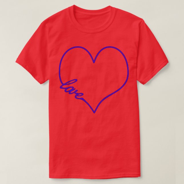 Liebe Herz 2 T-Shirt (Design vorne)