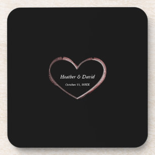 Liebe Herz Attraktiv Charmant Hochzeit Getränkeuntersetzer