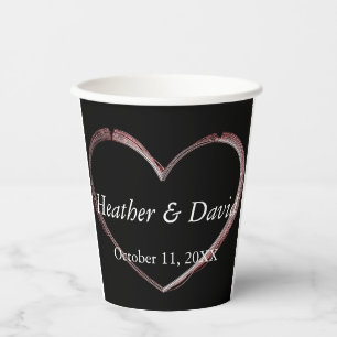 Liebe Herz Attraktiv Charmant Hochzeit Pappbecher