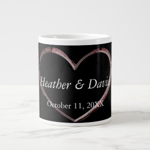 Liebe Herz Attraktive, charmante Hochzeit Jumbo-Tasse