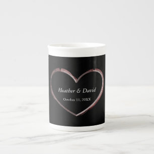 Liebe Herz Attraktive, charmante Hochzeit Prozellantasse