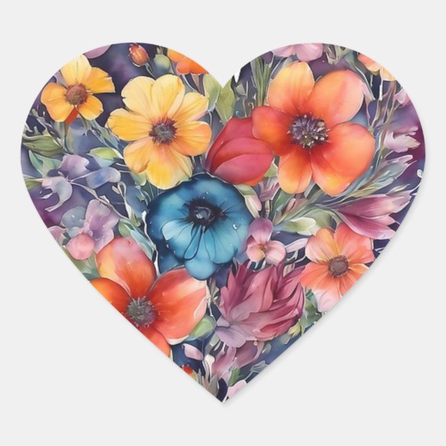 Liebe Herz-Aufkleber (Vorderseite)