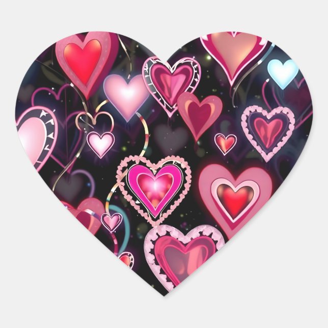 Liebe Herz-Aufkleber (Vorderseite)