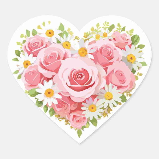 Liebe Herz-Aufkleber (Vorderseite)