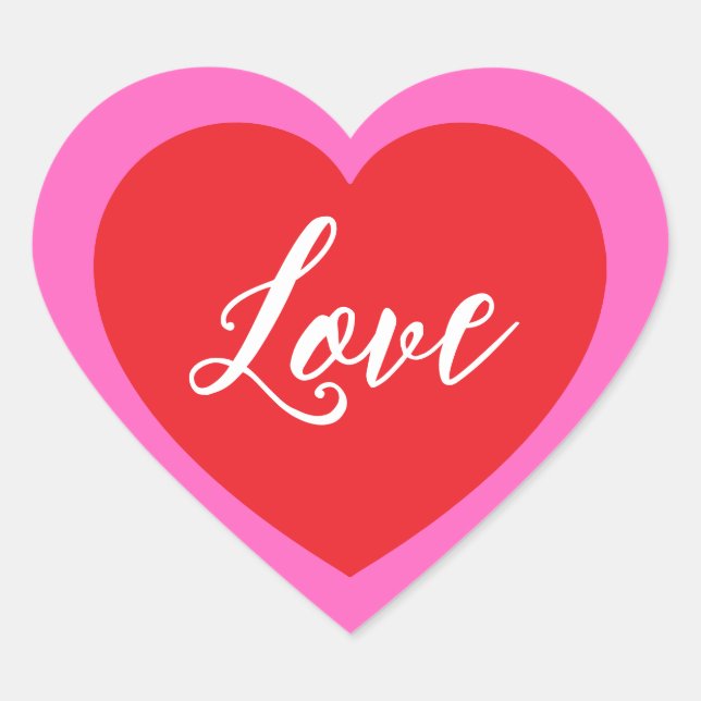 Liebe Herz-Aufkleber (Vorderseite)