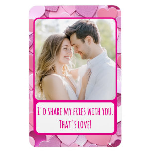 Liebe Herz Confetti Meine Freunde flexibel teilen Magnet