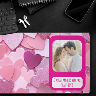 Liebe Herz Confetti Meine Freunde teilen Schreibtischunterlage