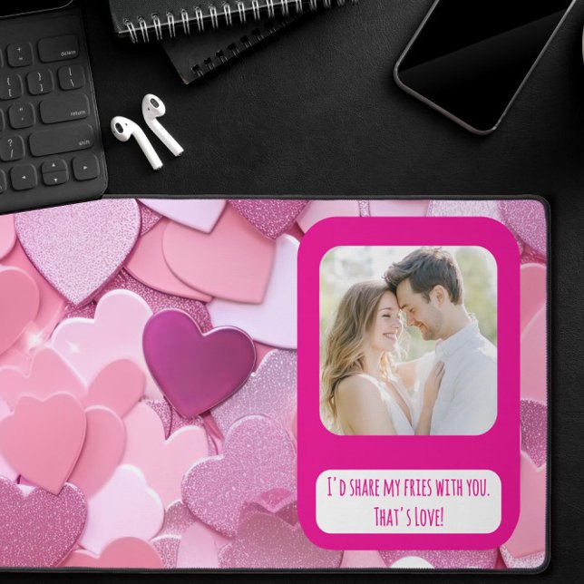 Liebe Herz Confetti Meine Freunde teilen Schreibtischunterlage (Von Creator hochgeladen)