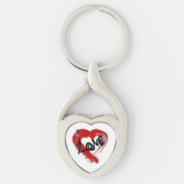 Liebe Herz der Schlüsselkette "Zipper Charm" Schlüsselanhänger