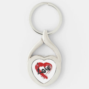 Liebe Herz der Schlüsselkette "Zipper Charm" Schlüsselanhänger
