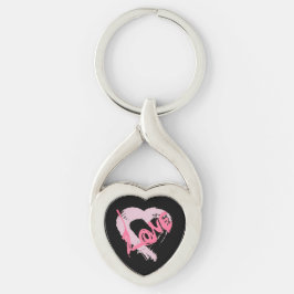 Liebe Herz der Schlüsselkette "Zipper Charm" Schlüsselanhänger