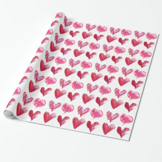 Liebe Herz-Designer rosa Geschenkpapier