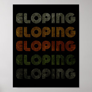 Liebe Herz Eloping T-Shirt Grunge Vintager Stil Sc Poster