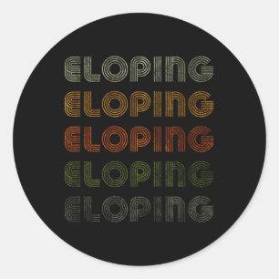 Liebe Herz Eloping T-Shirt Grunge Vintager Stil Sc Runder Aufkleber