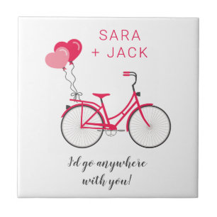 Liebe Herz Fahrrad Valentine Personalisierte Anwen Fliese