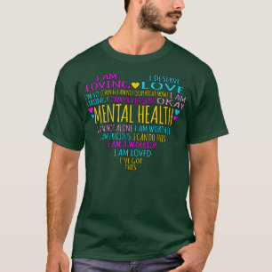 Liebe Herz Fakten Psychische Gesundheitsbewusstsei T-Shirt