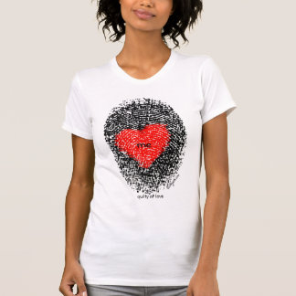 Liebe-Herz-Fingerabdruck-T-Shirt T-Shirt