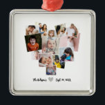 Liebe Herz-FotoCollage Ornament Aus Metall<br><div class="desc">Ein Produkt mit einem schönen Design von mehreren Fotos Collage bilden eine Liebe Herz Form. Laden Sie Ihre eigenen Fotos hoch,  um die Standard-Foto zu verwenden und zu ändern. Es ist sehr einfach zu tun.</div>