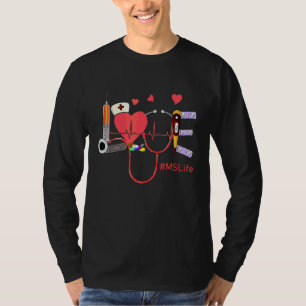 Liebe Herz Frau Life Stethoscope Niedlich Nurses D T-Shirt