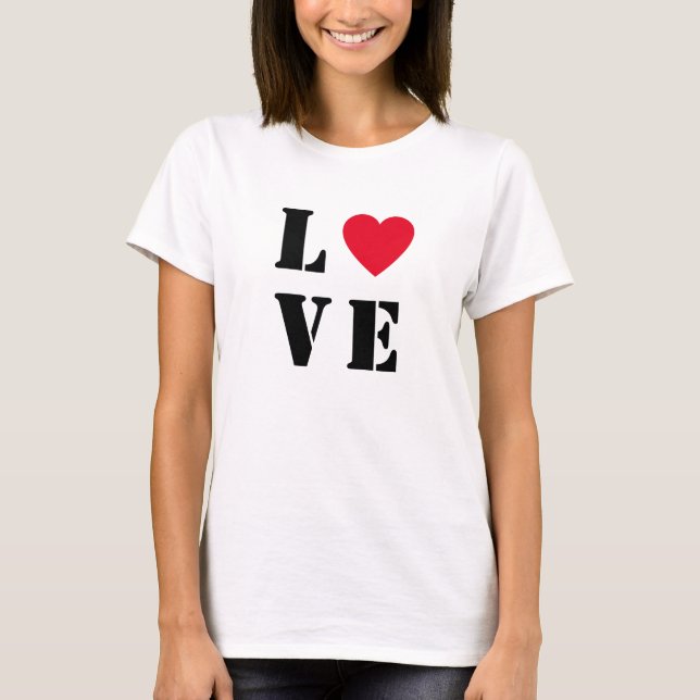 Liebe Herz Frauen T - Shirt (Vorderseite)