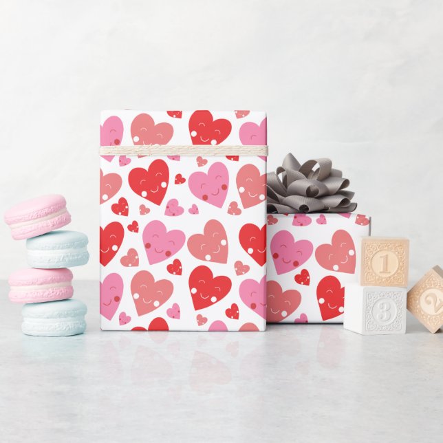 Liebe Herz Geschenkpapier (Babyparty)