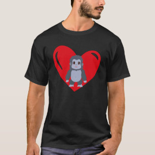 Liebe Herz Graphic Valentine's Day Gorilla Boys Ki T-Shirt