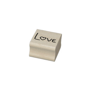 Liebe Herz Gummistempel