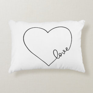 -Liebe-Herz-Hand-Buchstaben Dekokissen