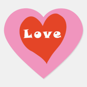 Liebe Herz Herz-Aufkleber