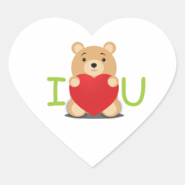 Liebe Herz Herz-Aufkleber