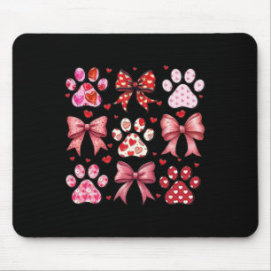Liebe Herz Hund Pfotenabdruck Kokette Ästhetik Bog Mousepad