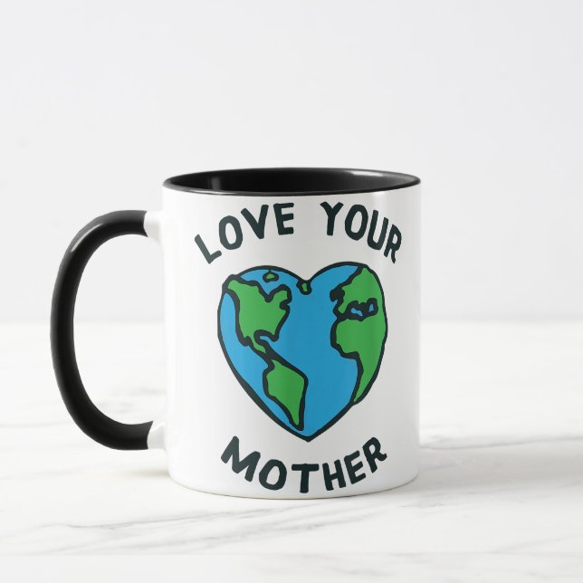 Liebe - Herz Ihrer Mutter Erde Tasse (Links)