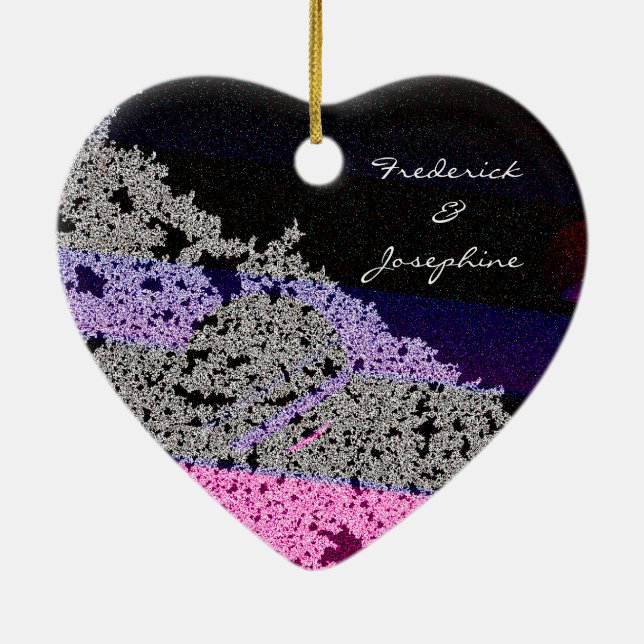 Liebe Herz immer zusammen Keramikornament (Hinten)