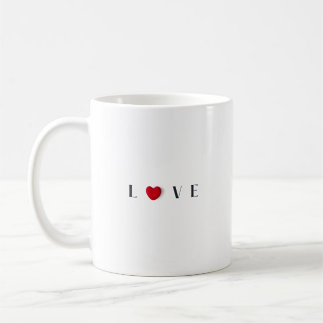Liebe Herz Kaffee Tasse (Links)