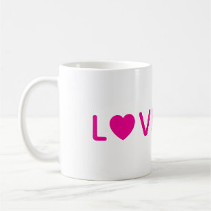 Liebe Herz Kaffeetasse Süßes Rosa Geschenk