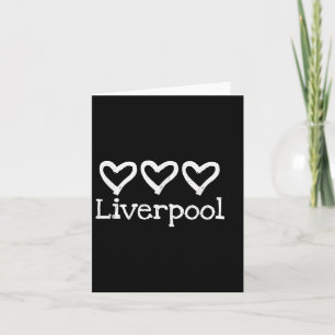 Liebe Herz Liverpool England 3 Rustikales Englisch Karte