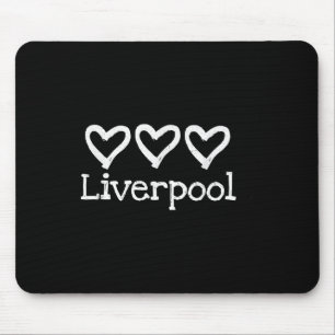 Liebe Herz Liverpool England 3 Rustikales Englisch Mousepad