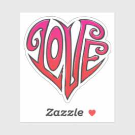 Liebe-Herz-Logo Aufkleber