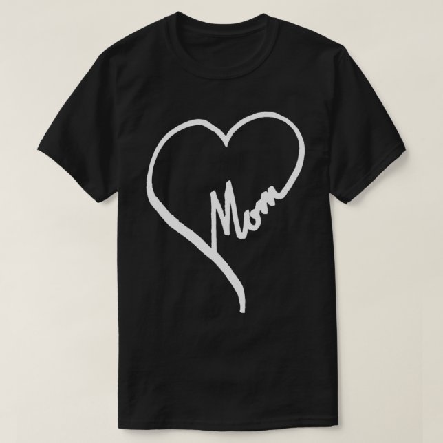 Liebe Herz Mama T-Shirt (Design vorne)