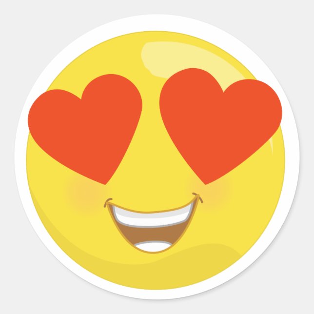 Liebe Herz Mit Augen Emoji Stickers (Vorderseite)