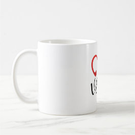 Liebe-Herz-Monogramm-Individuelle Namen Kaffeetasse