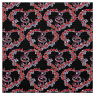 Liebe Herz-Musik-Symbol-Muster Stoff