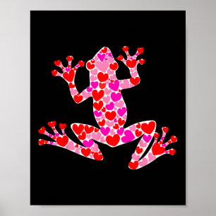 Liebe Herz Niedlich Frog Lover Couple Happy Valent Poster