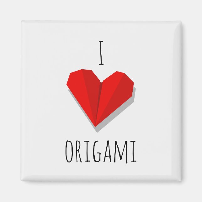 Liebe-Herz Origami Magnet (Vorne)