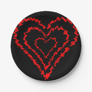 Liebe Herz Pappteller