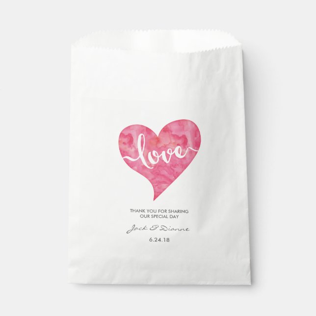 Liebe Herz Personalisierte Gastgeschenk Hochzeit P Geschenktütchen (Vorderseite)